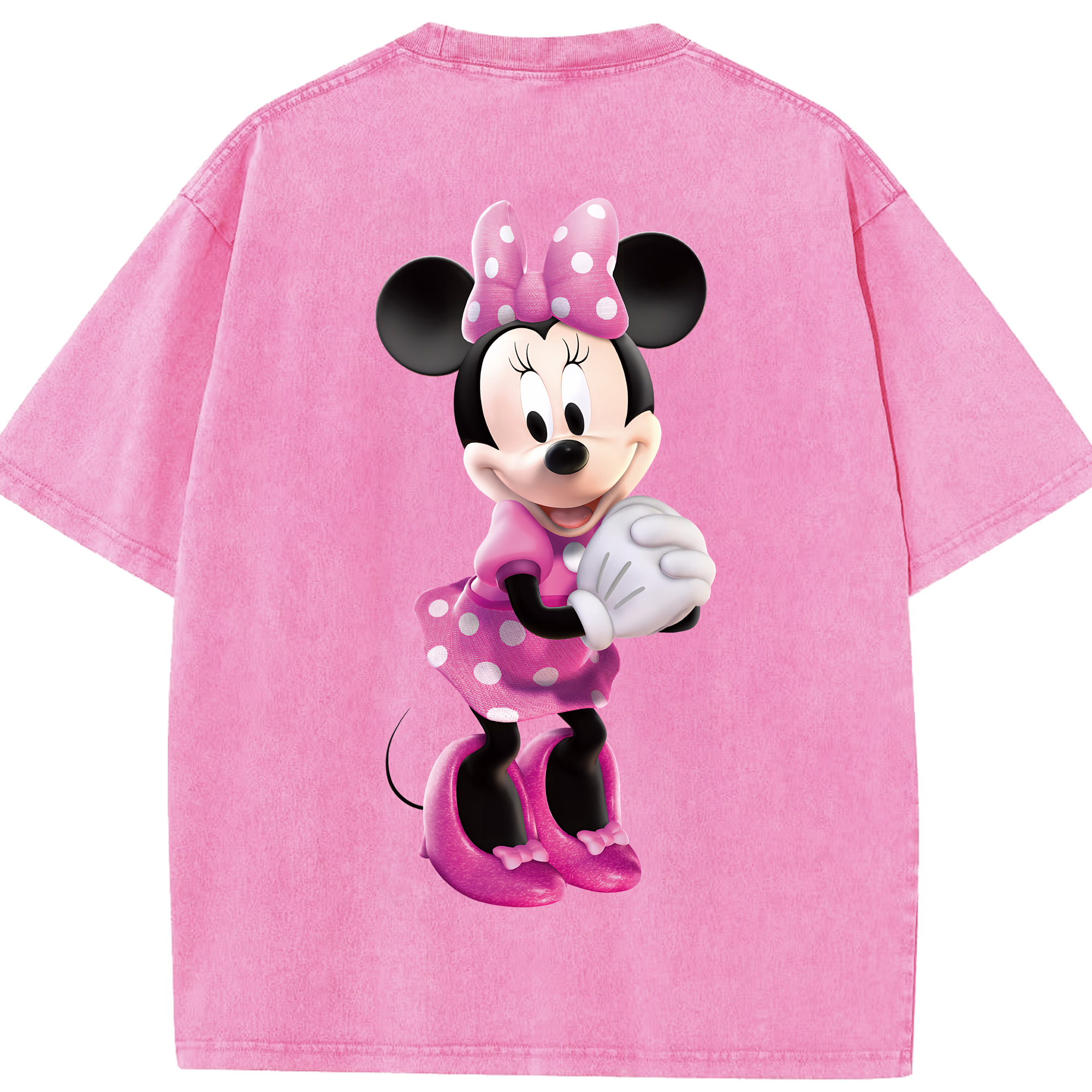 （画像用） ミッキーマウス Mickey Mouse 綿100% ヴィンテージ風 半袖Tシャツ（背面プリント）